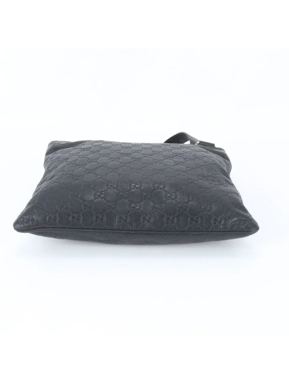 Gucci Guccissima Leather Shoulder Bag Crossbody Messenger Black